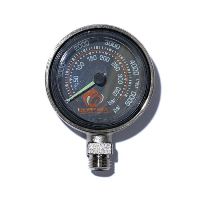 Deep6 1.5" Dual BAR/PSI Brass with Plastic Face SPG - Black