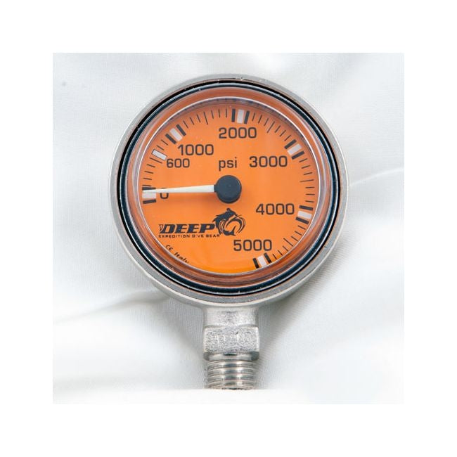 Deep 6 1.5" PSI (Imperial) Brass with Plastic Face SPG - Orange
