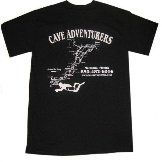 Cave Adventurers Unisex Jackson Blue Map T-Shirt