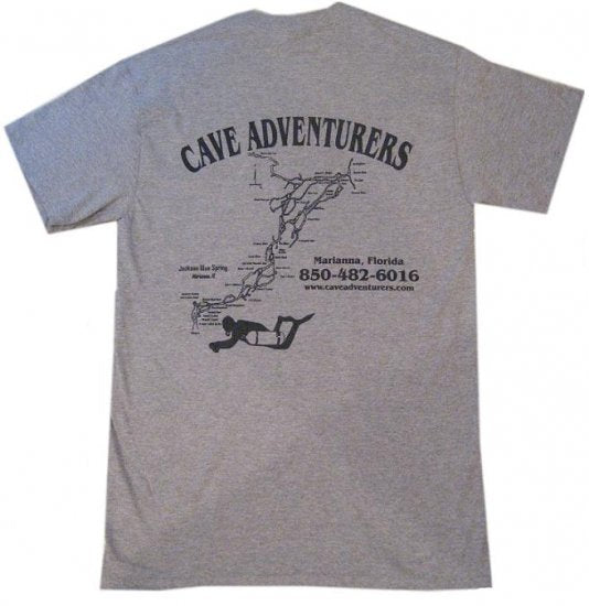 Cave Adventurers Unisex Jackson Blue Map T-Shirt